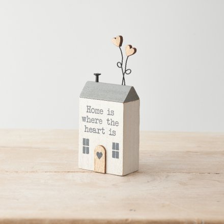 'Home is where the heart is' Block, 14cm