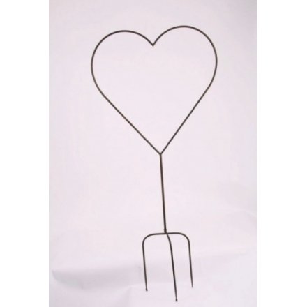 Metal Heart Garden Stake 135cm